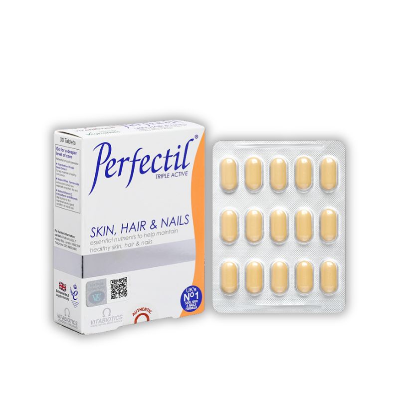 Perfectil Tablets Anh Viên Uống Giúp Làm Đẹp Da, Tóc, Móng (Hộp 2 vỉ x 15 viên)