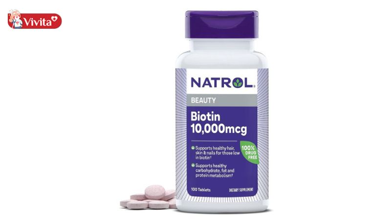 Viên uống Natrol Biotin 10.000mcg Maximum Strength