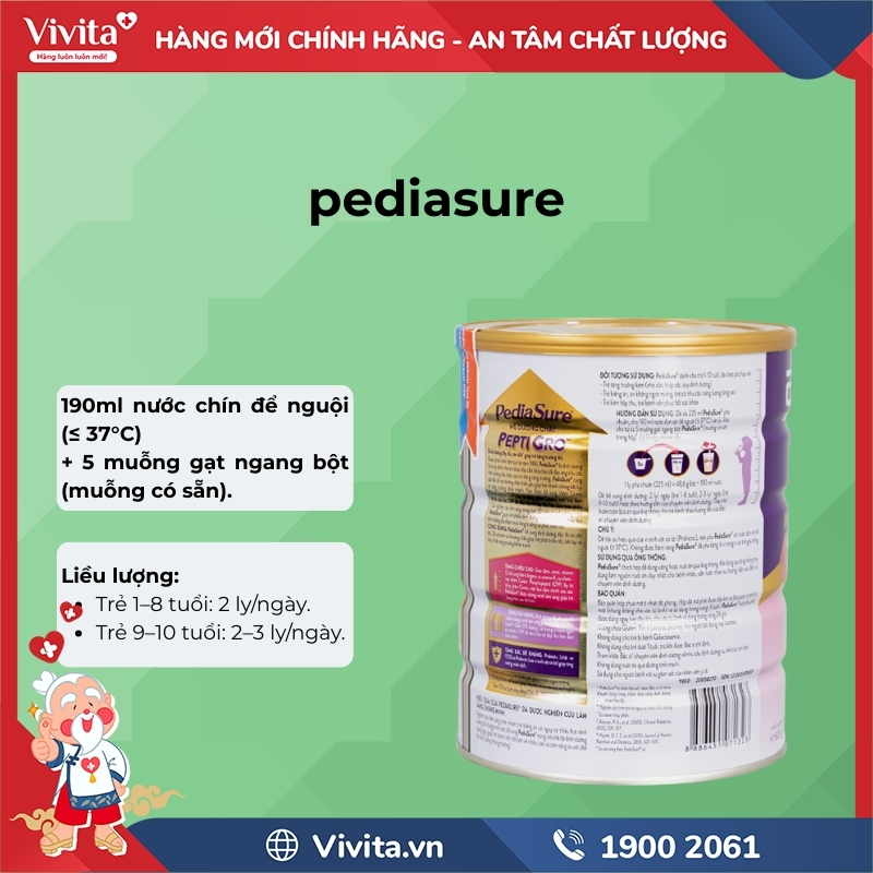 Cách dùng Pediasure