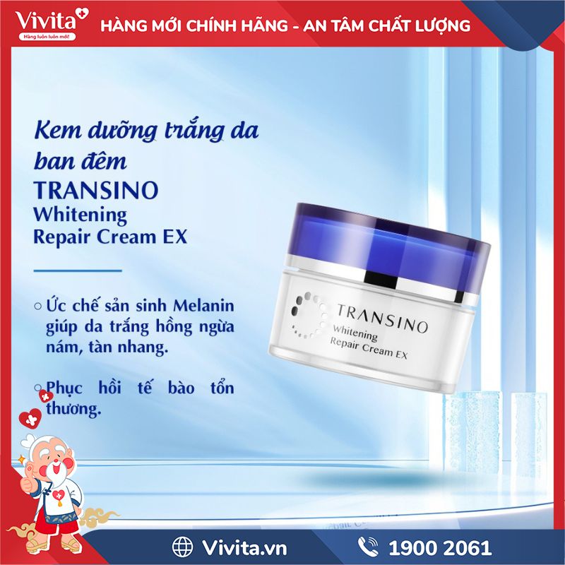 Công dụng của Transino Whitening Repair Cream EX 