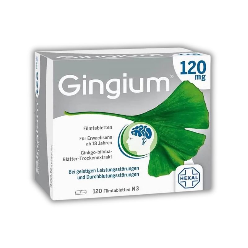 Gingium 120mg Đức Viên Uống Hỗ Trợ Bổ Não (Hộp 120 viên)