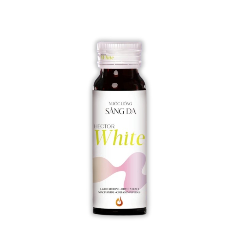 Hector White Đông Trùng Hạ Thảo Nước Uống Hỗ Trợ Làm Đều Màu Da, Cải Thiện Độ Đàn Hồi ( Hộp 10 chai x 50ml)