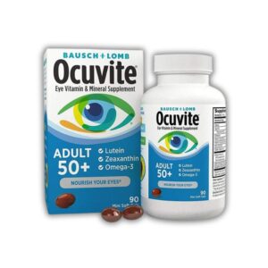 Ocuvite Adult 50+ Viên Uống Hỗ Trợ Bổ Mắt, Hỗ Trợ Nuôi Dưỡng Mắt Sáng, Hỗ Trợ Phòng Ngừa Đục Thủy Tinh Thể (Lọ 150 viên)