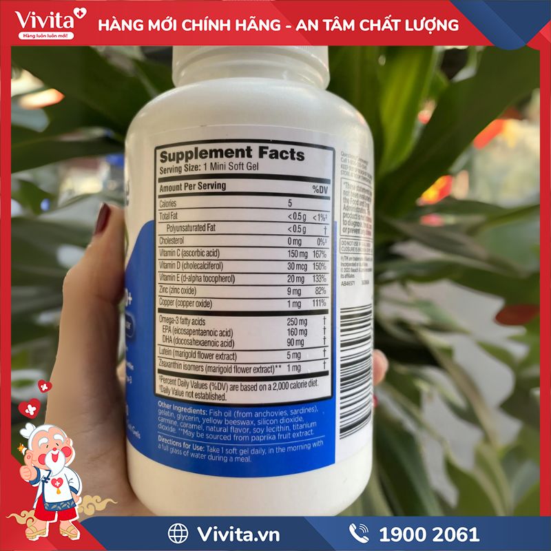 Thành phần Ocuvite Adult 50+