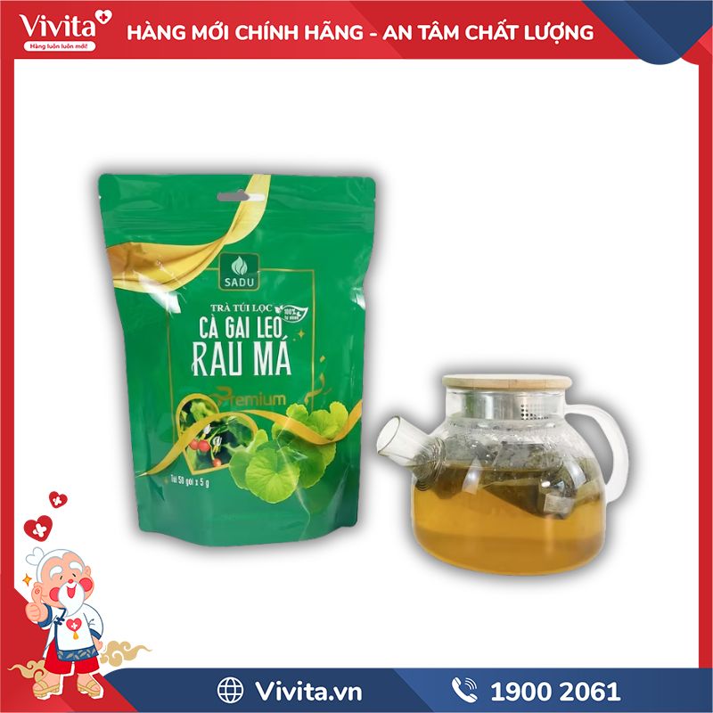 Thành phần của Trà Cà Gai Leo Rau Má Sadu