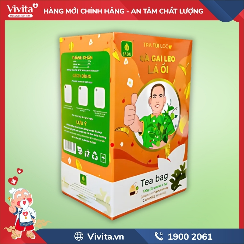 Trà Cà Gai Leo Lá Ổi Sadu chính hãng