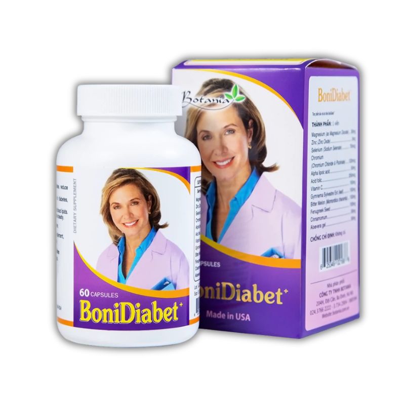 BoniDiabet Botania Viên Uống Hỗ Trợ Điều Trị Tiểu Đường (Hộp 60 viên)