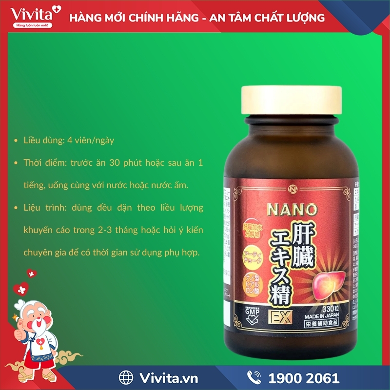 cách dùng Nano Liver Hydrolyzate EX