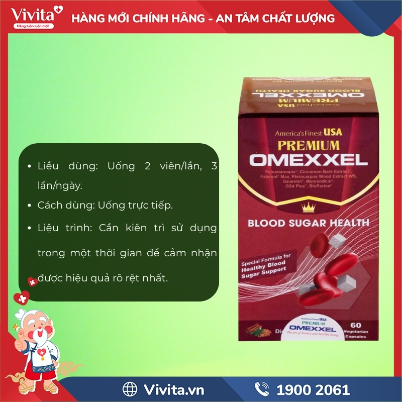 cách dùng Premium Omexxel Blood Sugar Health