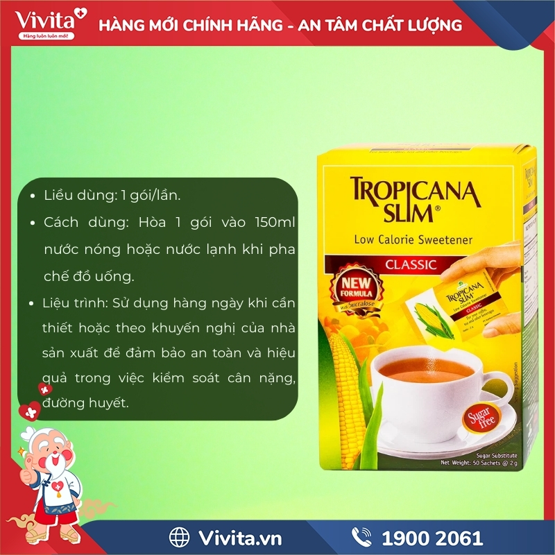 cách dùng Tropicana Slim Classic