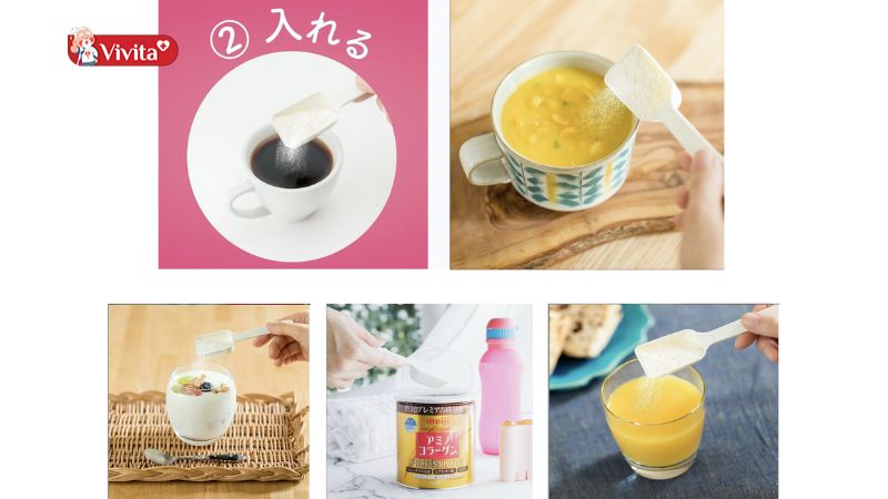 Cách sử dụng Amino Collagen Meiji