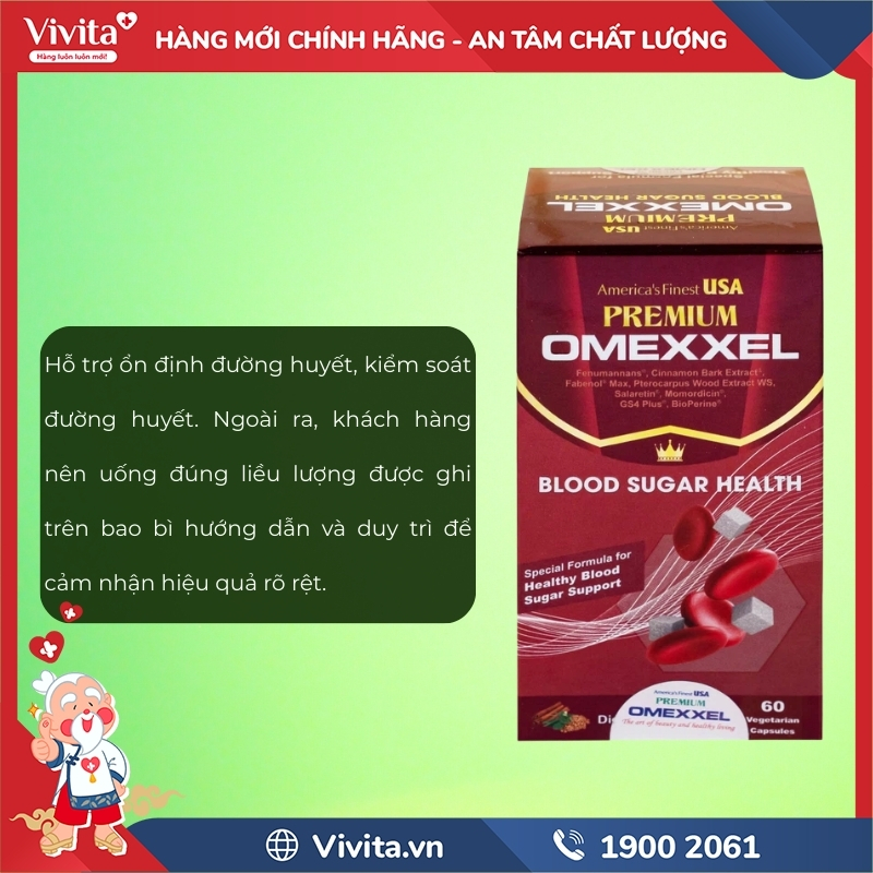 công dụng Premium Omexxel Blood Sugar Health