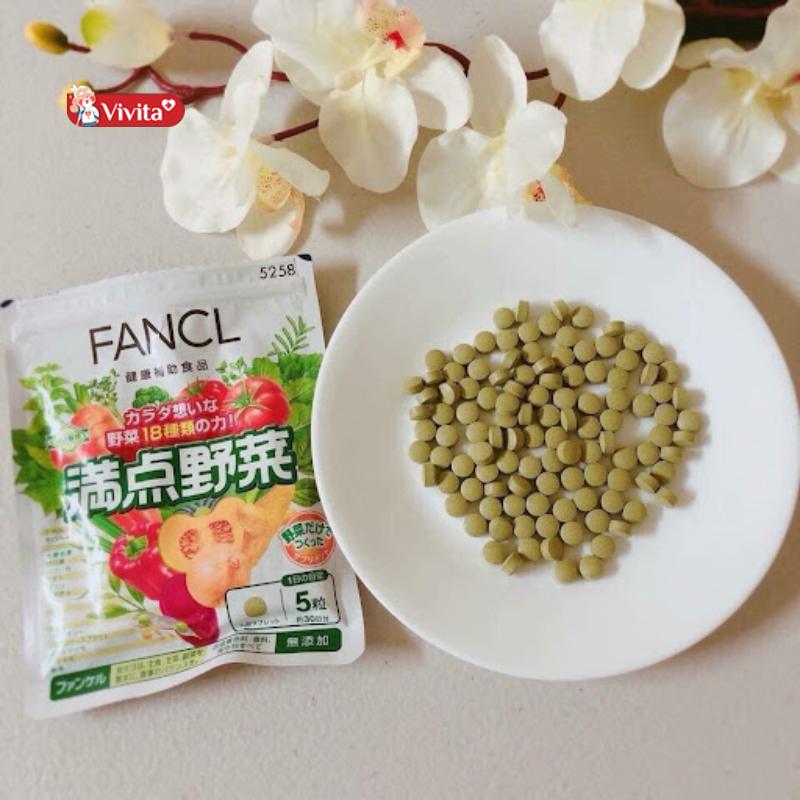 Công dụng viên uống rau củ Fancl