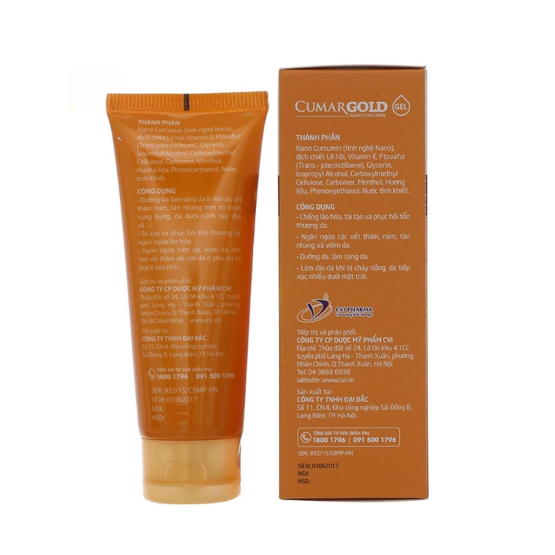 CumarGold Gel Phục Hồi Da Tổn Thương, Dưỡng Da, Làm Sáng Da (Tuýp 100ml)