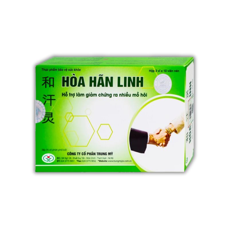 Hòa Hãn Linh Viên Uống Hỗ Trợ Giảm Chứng Ra Nhiều Mồ Hôi (Hộp 3 Vỉ x 10 Viên)