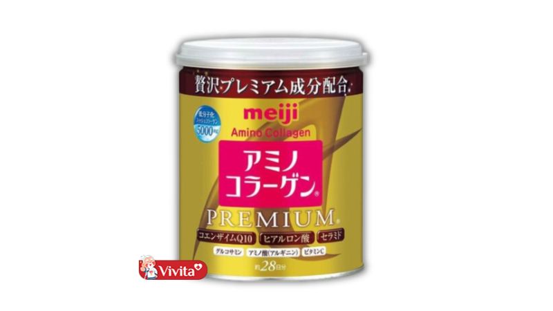 Meiji Amino Collagen Premium Bột Hỗ Trợ Chống Lão Hóa, Tăng Độ Đàn Hồi Cho Da (Hộp 200g)