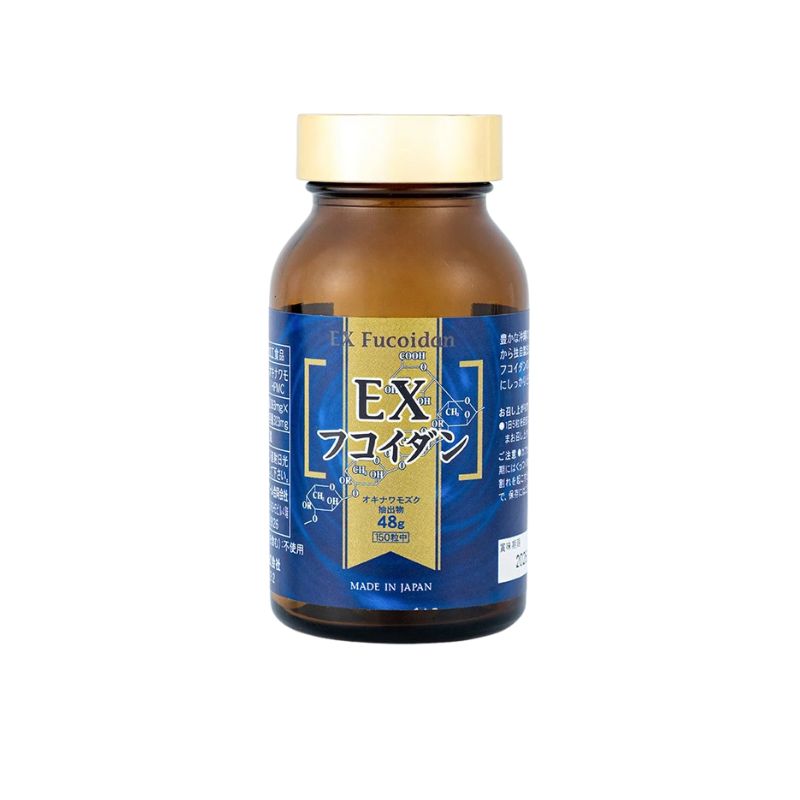 Mozuku Seaweed Extract Processed Food EX Fucoidan Viên Uống Hỗ Trợ Tăng Cường Sức Đề Kháng, Phòng Ngừa Bệnh Tật (Hộp 150 viên)