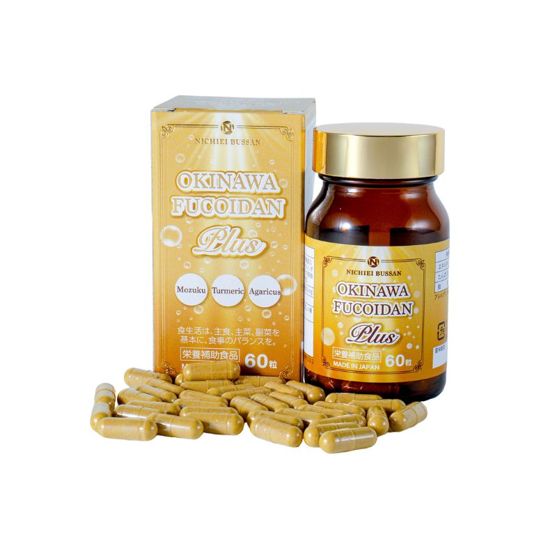 Okinawa Fucoidan Plus Viên Uống Hỗ Trợ Tăng Cường Hệ Miễn Dịch, Hỗ Trợ Ngăn Ngừa Ung Thư (Hộp 60 viên)