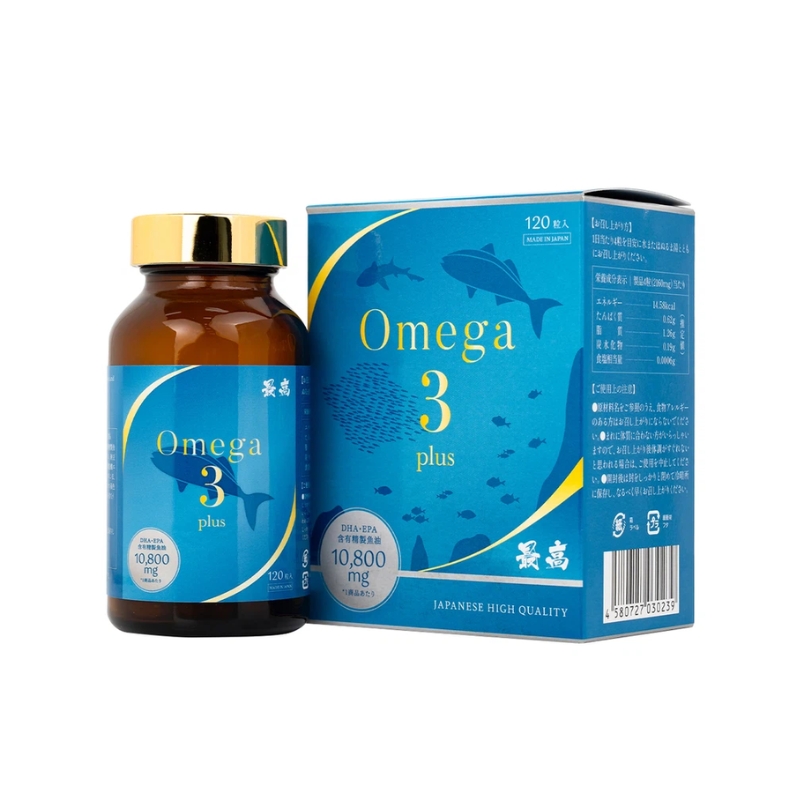 Omega 3 Plus Kenko Nhật Bản Hỗ Trợ Sức Khỏe Tim Mạch, Thị Lực Và Não Bộ (Hộp 120 viên)     