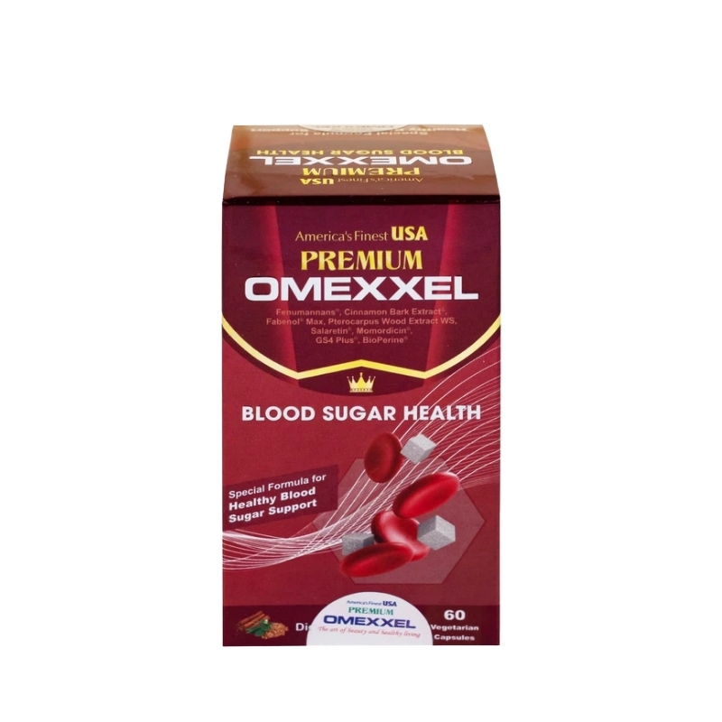 Premium Omexxel Blood Sugar Health Viên Uống Hỗ Trợ Ổn Định Đường Huyết (Hộp 60 viên)