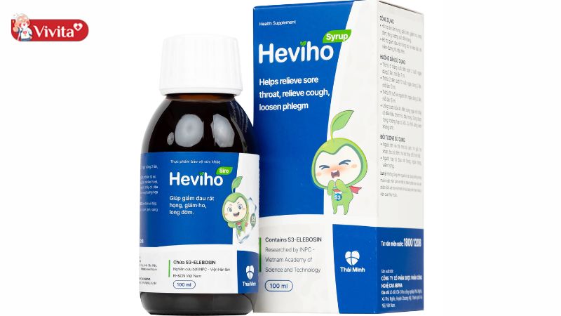 Quan sát kỹ bao bì siro ho Heviho để đảm bảo mua đúng hàng chính hãng