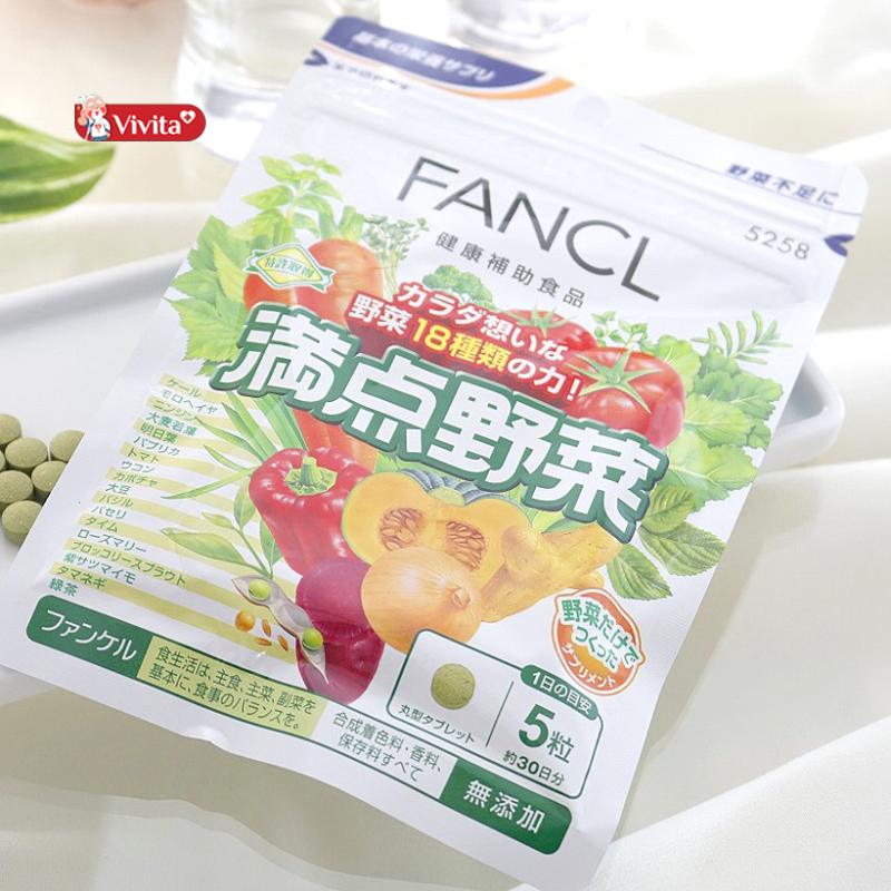 Review viên uống rau củ Fancl Nhật Bản