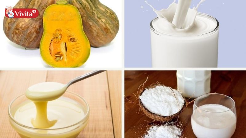 Một số nguyên liệu cơ bản khi làm sữa bí đỏ