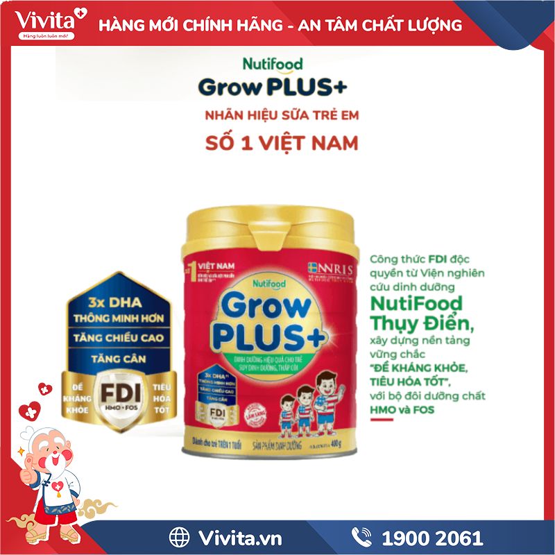 Sữa GrowPLUS+ Đỏ chính hãng