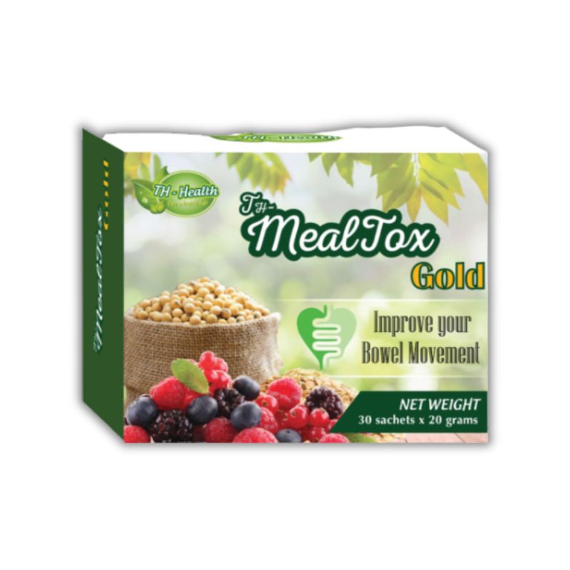 TH Mealtox Gold Malaysia Hỗ Trợ Bổ Sung Chất Xơ, Kiểm Soát Cân Nặng (Hộp 30 gói x 20g/gói)