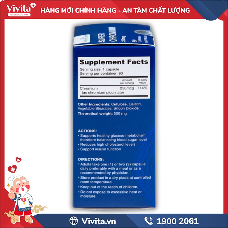 Thành phần của Super Chromium 250mcg