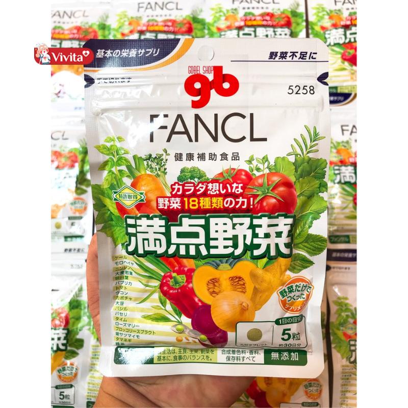 Thành phần viên uống rau củ Fancl