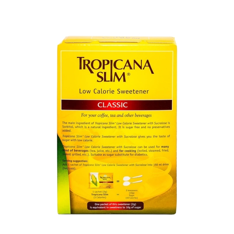 Tropicana Slim Classic Indonesia Đường Hỗ Trợ Ăn Kiêng (Hộp 50 gói x 2g)