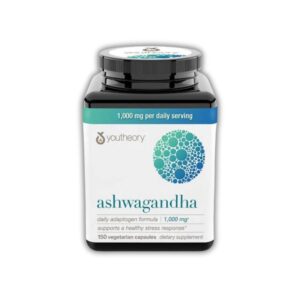 Youtheory Ashwagandha Mỹ Viên Uống Hỗ Trợ Giảm Căng Thẳng (Hộp 150 Viên)