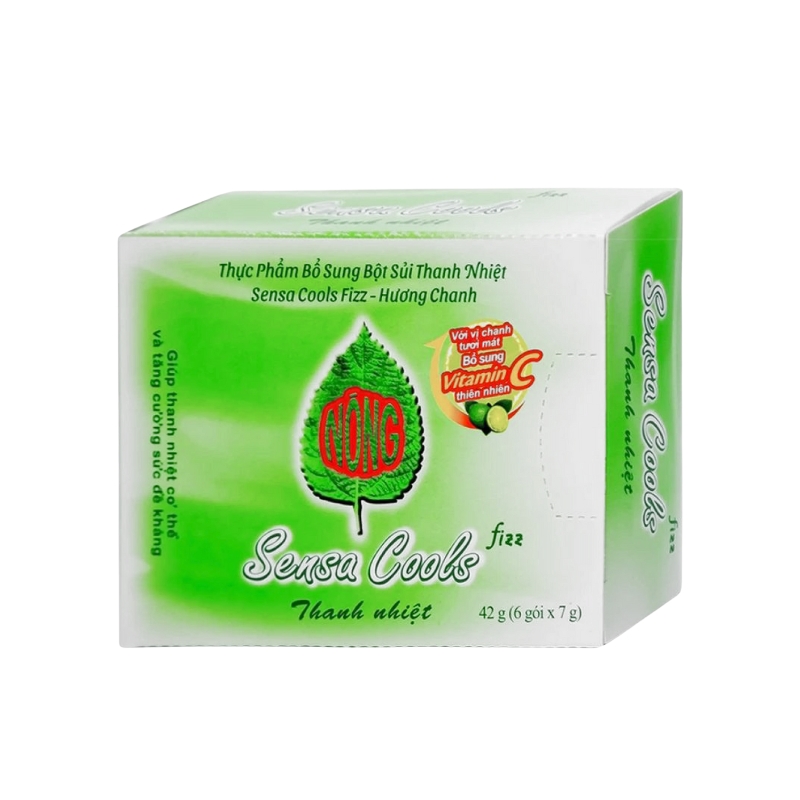 Bột sủi Sensa Cools Fizz thanh nhiệt, bổ sung Vitamin C (6 gói x 7g)