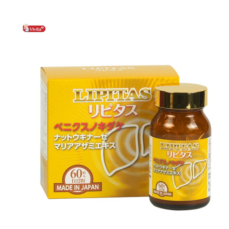 Viên uống lipitas jpanwell hỗ trợ giảm cholesterol, ngăn ngừa mỡ máu