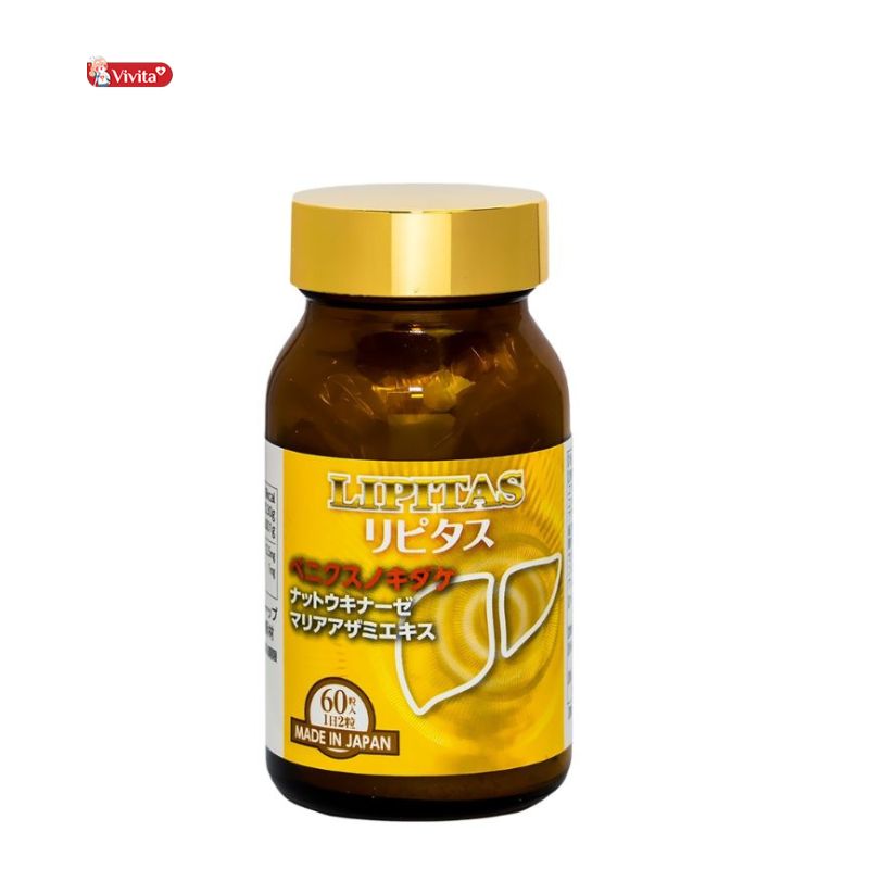 Viên uống lipitas jpanwell hỗ trợ thải độc gan, giảm mỡ máu