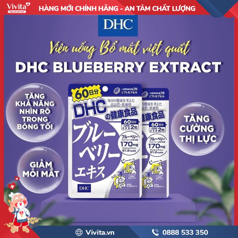 Công dụng của DHC Blueberry Extract