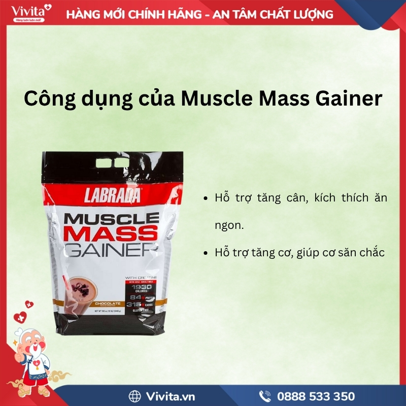Công dụng Muscle Mass Gainer