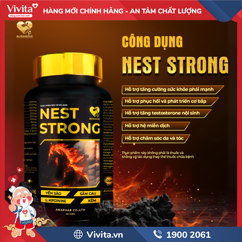 Công dụng của viên uống yến sào Nest Strong  