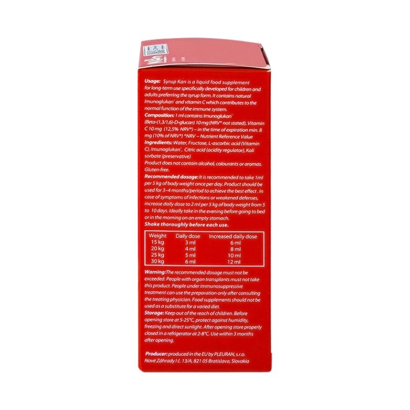 Syrup Kan Imunoglukan P4H Pleuran hỗ trợ tăng cường đề kháng cho trẻ (120ml)