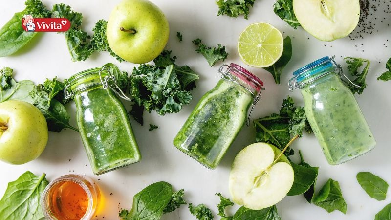 Công thức smoothie giảm cân rau bina - táo