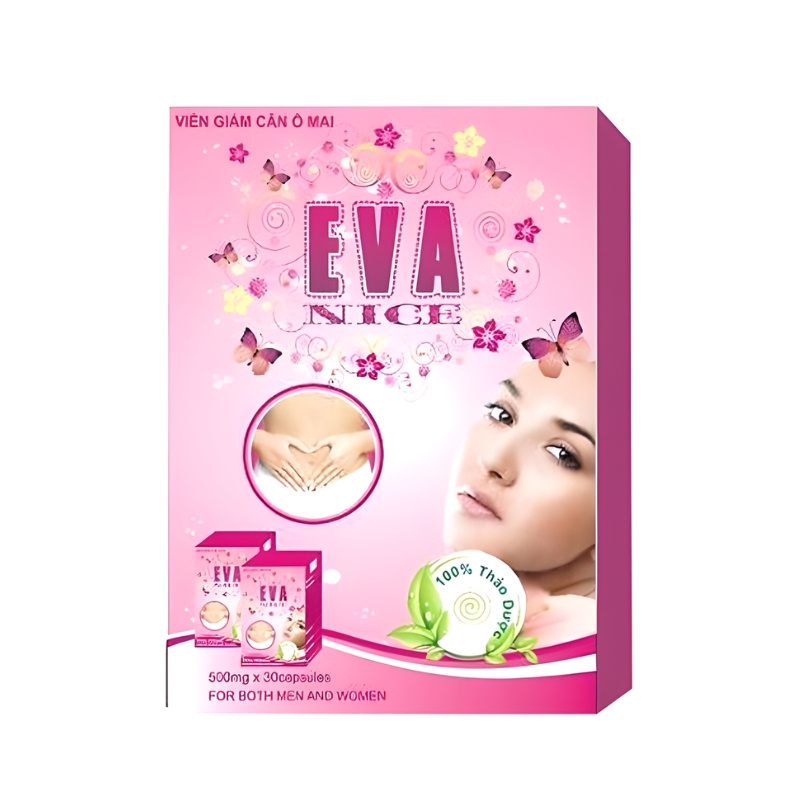 Viên uống Eva Nice Hỗ Trợ Giảm Cân, Kiểm Soát Mỡ Máu (Hộp 30 viên)