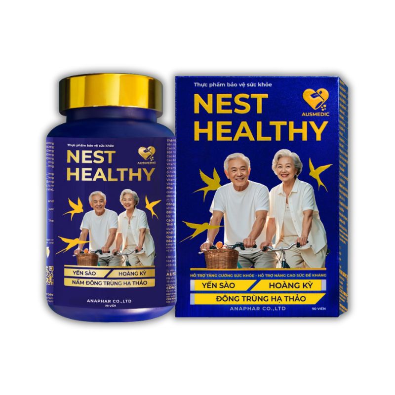Nest Healthy Viên Uống Tăng Cường Sức Đề Kháng, Cải Thiện Tình Trạng Mệt Mỏi (Lọ 90 viên)