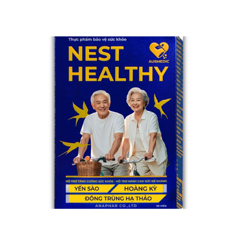 Nest Healthy Viên Uống Tăng Cường Sức Đề Kháng, Cải Thiện Tình Trạng Mệt Mỏi (Lọ 90 viên)