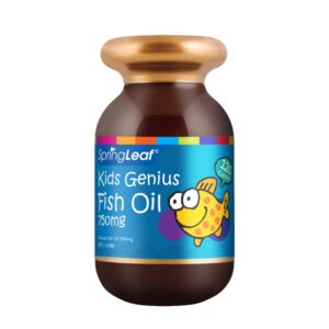 SpringLeaf Kids Genius Fish Oil của Úc hỗ trợ trí não, tim mạch, thị lực (120 viên)