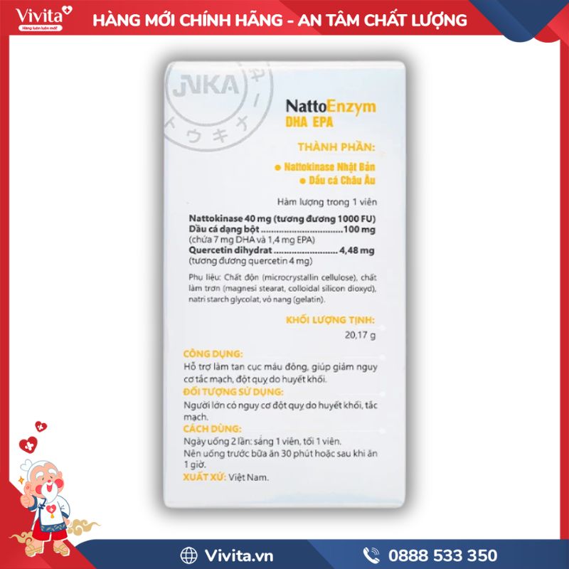 Thành phần của NattoEnzym DHA EPA  