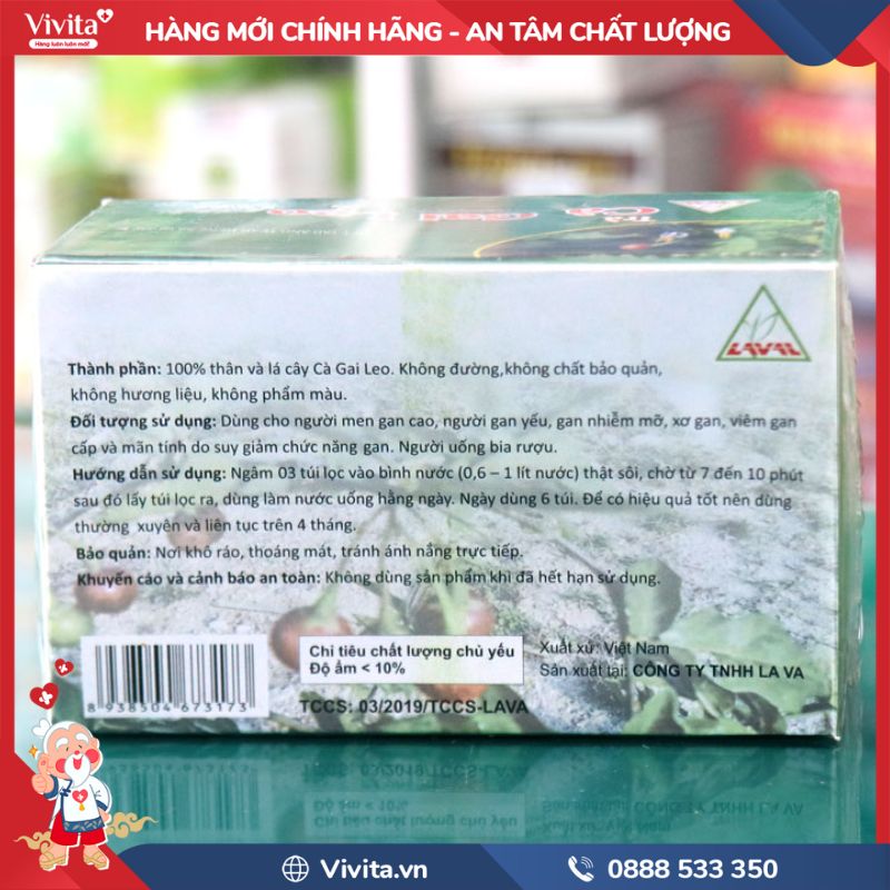 Thành phần của Trà Gai Leo Lava