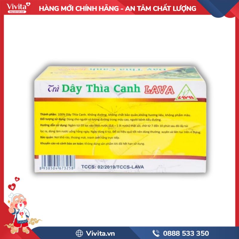 Thành phần của Trà Dây Thìa Canh Lava   