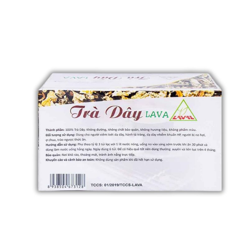 Trà Dây Lava hỗ trợ giảm triệu chứng của viêm loét dạ dày, hành tá tràng (5g x 30 túi lọc)