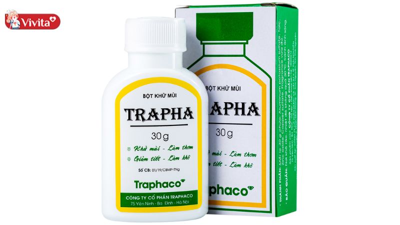 Hỗ trợ khử mùi cơ thể hiệu quả cùng bột khử mùi Trapha